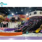 Kids Interactive Indoor Commercial Athletic Playground Plastic Double Slide Park for sale