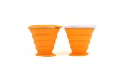 China 270ml Portable Collapsible Silicone Coffee Mug With Lid supplier