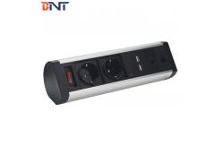 China Movable Desktop Power Outlet Wear Resistant With Double Network Interfaces supplier