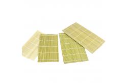 China Disposable Green Bamboo Sushi Rolling Matt Sheet 24x24cm supplier