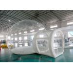 Half Transparent Inflatable Dome Tent / Bubble Tent For Lawn Camping