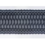 Navy Floral Embroidered Nylon Mesh Lace Trim With Guipure Ribbon Azo Free for sale