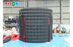 China Custom Black Inflatable Dome Tent Birthday Party Inflatable Led 360 Photo Booth Enclosure supplier