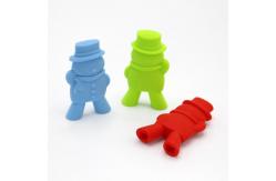 China Cartoon Snowman Shaped Flatware Silicone Chopsticks Holder Chopstick Head For Kid supplier
