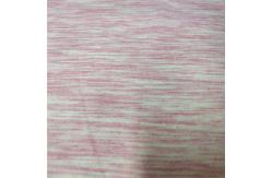 China Polyester / Rayon 30s Tr Stretch Jersey Fabric Pink And White 160cm Width supplier