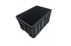 China Electronic SMT Rack ESD Storage Box Black Conductive Plastic Circulation Antistatic supplier