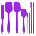 Seamless Silicone Kitchen Utensil Sets Purple Multifunction Dishwashersafe for sale