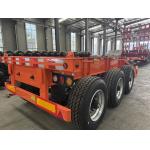Large single tires with air suspension 3 Axles 20ft 40ft 45ft Container Transport Steel Skeleton Semi Trailer for sale