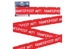 China LDPE Halloween Keep Out Tape Banner , 0.04mm Plastic Halloween Fright Tape supplier