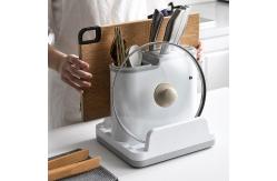 China Plastic Multifunctional Kitchen Tableware Knife and Spoon Storage Rack supplier