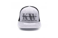 China Charcoal White Mesh Back 5 Panel Trucker Cap Female Snapback Hat supplier