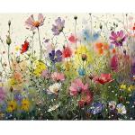 DIY Pre Drawn On Canvas Flower Drawing Colorful art canvas For Adults Beginner for sale
