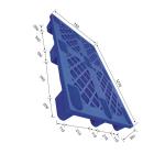 Ergonomic Handles Hygienic Plastic Pallet HDPE Warehouse 1270X750 for sale