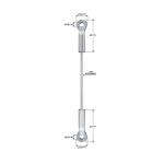 Assembly Stainless Steel Wire Rope Slings With Double Eyelet At The Ends YW86525 for sale