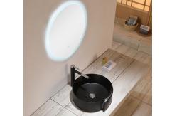 China Oval Ceramic 9L Sanitary Ware Basin Matte Black Bathroom Bowl Sinks supplier