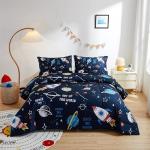 5 Piece Childrens Bedding Sets Twin Size Space Rocket Bedding Set Home Textile Products for sale