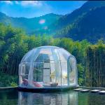 Transparent Connectable PC Dome House Igloo Bubble Tent UV Resistance 99.9% for sale