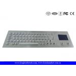 Rugged Metal Industrial Panel Mount Keyboard With Touchpad IP65 Waterproof for sale