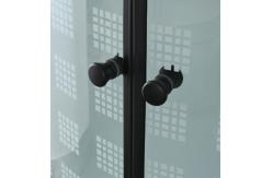 China Customizable Shower Pods Cabins With Printing Glass And Black Frame supplier