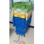 3 Inches Four PU Wheels Plastic Stacking Dolly Rudder Moving Customized for sale