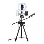 Live Streaming Adjustable Bracket Multi Functional With Ring Light Phone Holders