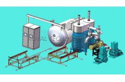 China Horizontal Thermal Evaporation Coating Unit , High Vacuum Aluminum Metalizing Coating Machine supplier