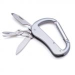 Multifunctional Camping carabinier Aluminum Hiking Snap Hook Carabiner With Scissors, Knife, Filer for sale