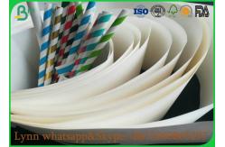 China Natural Material Of White Food Grade Paper Roll With The Straw Roll Paper supplier