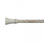 3D Pattern Curtain Rod Finials White Sweep Gold Curtain Rod Set