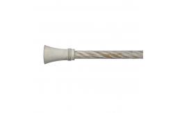 China 3D Pattern Curtain Rod Finials White Sweep Gold Curtain Rod Set supplier