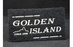 China 2D 0.5mm Silver Embossed Patches Female Velcro Hard PVC supplier