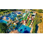 Children Amusement Park Water Games Rides Swimming Pool Fiberglass Slide Set for sale