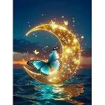 30X40cm Big Moon Diamond Painting Set Full Drill Diamond Art Canvas For Beginners for sale