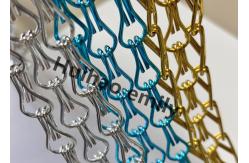 China 12x24mm Aluminum Metal Mesh Chain Curtain With Anodized Treatment supplier