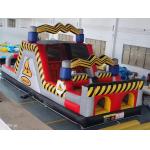 Danger Obstacles Inflatable Bounce House Castles With Two Slides for sale