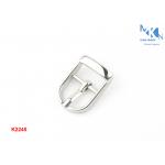 Custom Logo Center Bar Belt Buckles , 16mm Size Silver Shoe Buckles for sale