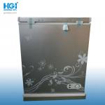 China Floweral Silver Gray Deep Chest Freezer Mechanical Temperature Control With Door Lock for sale