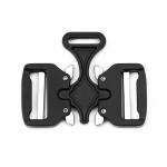 Double Insert Tactical Unisex Metal Belt Buckle Black Plated 38MM for sale
