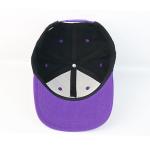 Adults Flat Brim Snapback Hats Custom Logo Flat Bill Cap With Plastic Buckle