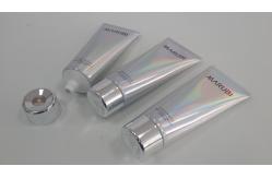 China Laser Film Material Laminated Cosmetic Packaging Tube With Electroplated Cap supplier