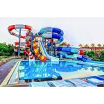 Water Park Playground Games Fiberglass Play Equipment Spiral Slide For Kids for sale