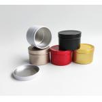 Matt Vamishing Red Color Tea Tin Boxes Round Empty Metal Tin Can for sale