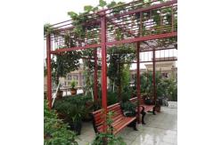 China Fibreglass Frame Wood Imitated Garden Grape Trellis For Rest Areas supplier