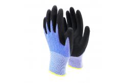 China Black Non Slip Nitrile Polyester Work Gloves , Building Industrial Work Gloves supplier