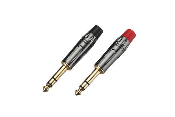 Stereo Audio Cable Connectors Environmentally Friendly ZL604 , 1 4 Trs Connector
