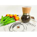 Reusable Salt And Pepper Wood Lid Grinder Sleek And Modern Clear Pepper Grinder for sale