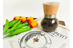 China Reusable Salt And Pepper Wood Lid Grinder Sleek And Modern Clear Pepper Grinder supplier