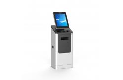 China Hotel Check In Kiosk With Key Card Dispenser And Passport Scanner supplier