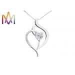 10g Love Heart Pendant Necklace With Cubic Zirconia for sale