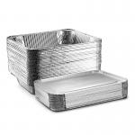 Medium Aluminum Foil Tray Disposable Aluminium Foil Take Out Containers With Lid